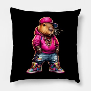 Capybara Hip Hop Pillow