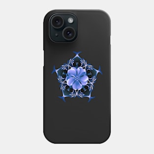 Unique Blue Flower Phone Case