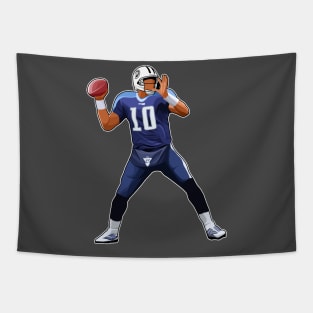 Vince Young #10 Throw A Pass Tapestry