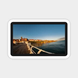 Fish eye view of Cromer at sunrise captured from the pier Magnet