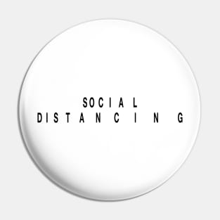 Social Distancing Word Art - Black Pin