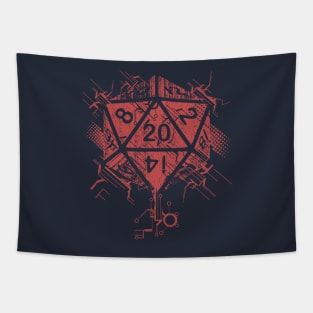 D20 of power red Tapestry