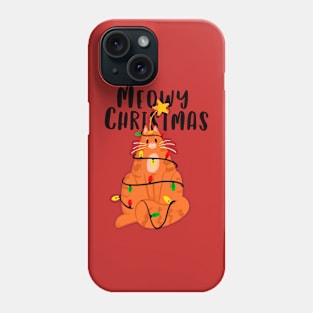 Meowy Christmas Funny Ginger Cat Phone Case