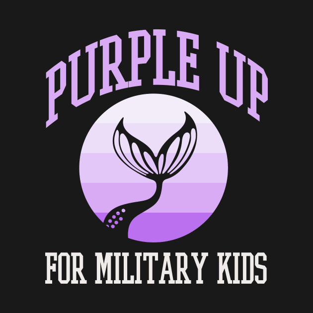 Purple Up for Military Kids Kids Mermaid Military Purple-Up Day by PodDesignShop