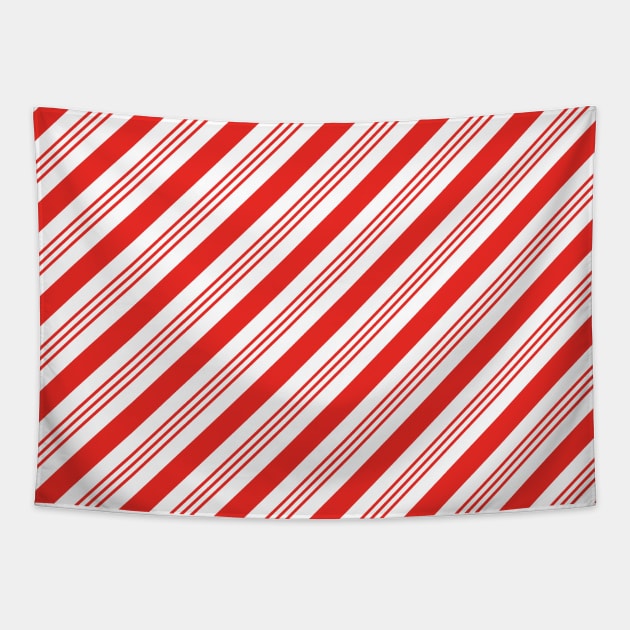 Candy Cane Stripe Tapestry by Hanzo