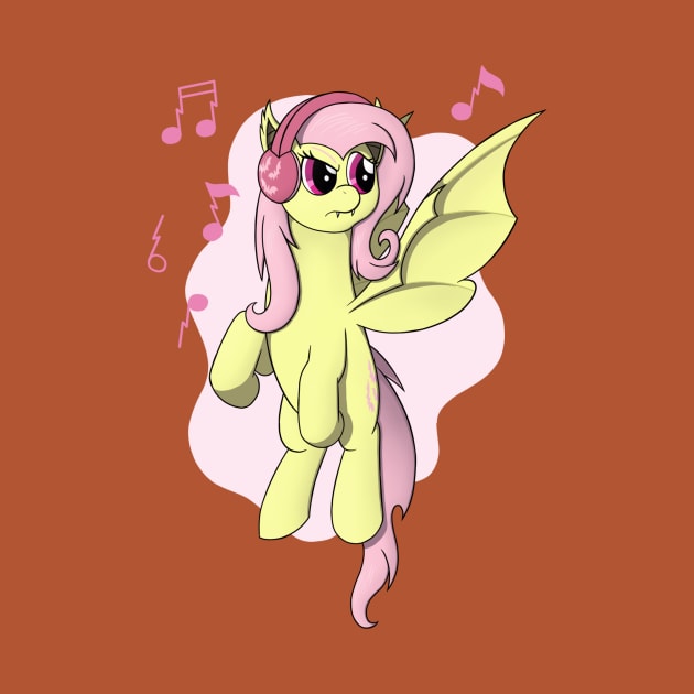 Flutterbat with Headphones by Heartbeat Unicorn