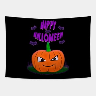 Happy Halloween Pumpkin Tapestry