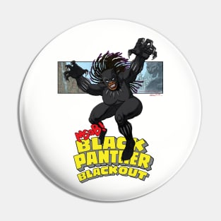 MSAB! BlackPanther Blackout cut out w/logo design Pin