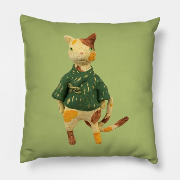 Clay Nekomata Pillow by Slugmallows