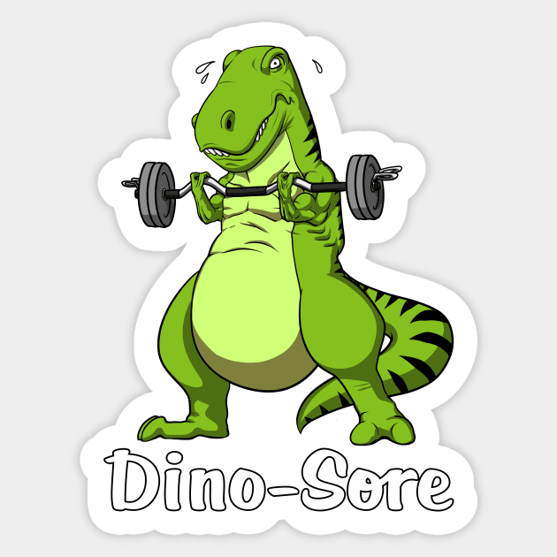 T-Rex Dinosaur Fitness Gym Dino-Sore Dinosaur Fitness Sticker