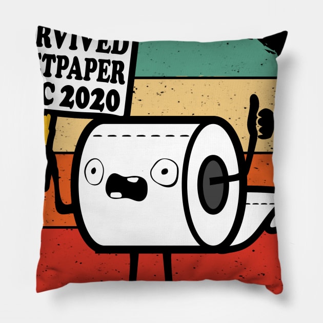 I Survived Toilet Paper Panic 2020 Pillow by Dailygrind