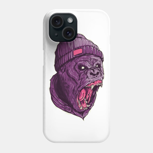 Screaming Gorilla Phone Case by shopofstrange