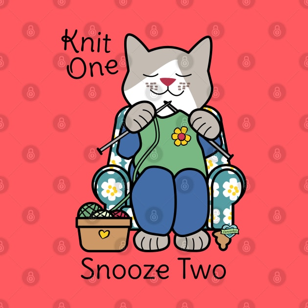 Knit One Snooze Two Knitting Kitty by Sue Cervenka