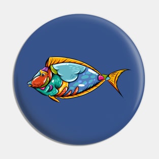 blue tank fish colorful Pin