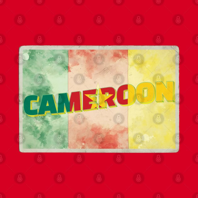 Cameroon Vintage style retro souvenir by DesignerPropo