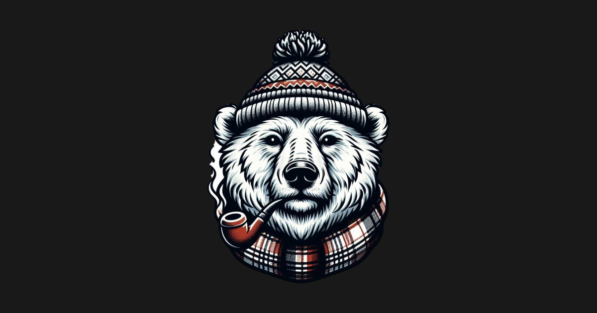 Polar Bear Cozy Vibes - Polar Bear Art - T-Shirt | TeePublic