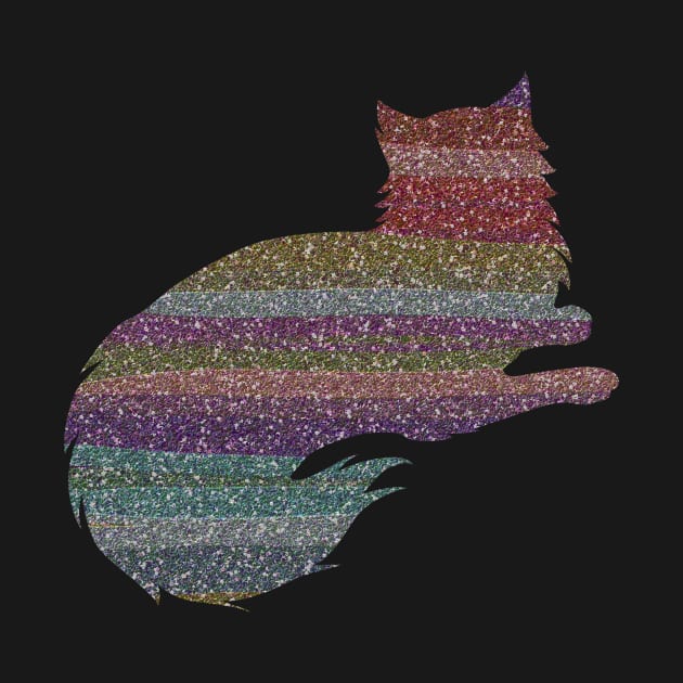 Rainbow Glitter Cat by Jane Izzy Designs