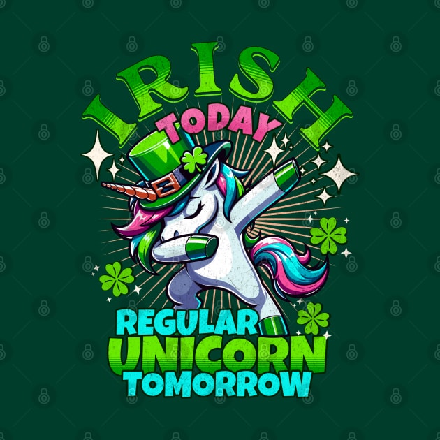 St. Patrick's Day Whimsical Unicorn - Lucky Charm Clover Tee by Kicosh