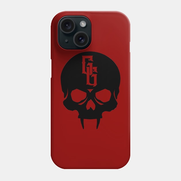 Gehenna Gaming Skull (Black) Phone Case by highcouncil@gehennagaming.com