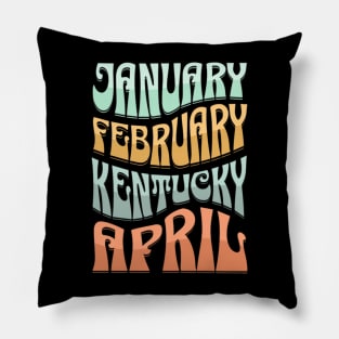 January February Kentucky April March Madness Pillow