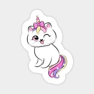 Cute loving Caticorn Blinking Unicorn girl Magnet