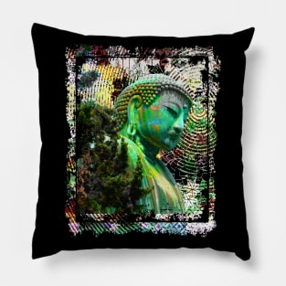 Japanese Buddha Statue Japan Kamakura Collage Art 71 Pillow