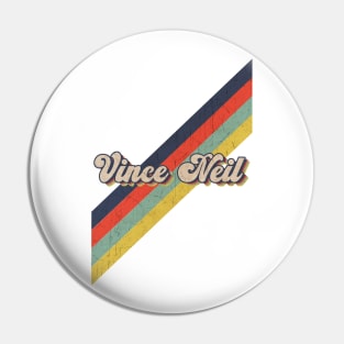 retro vintage color Vince Neil Pin