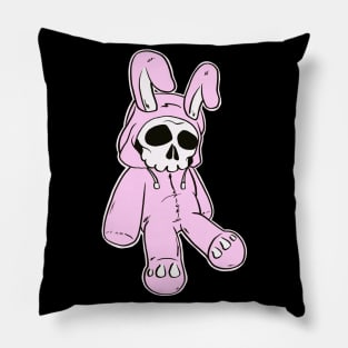 Skeleton Skull Pink Dead Hare Costume Rabbit Bunny Pillow