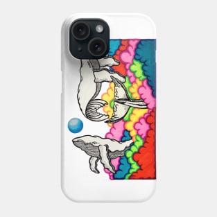 Cloudy Whales Phone Case