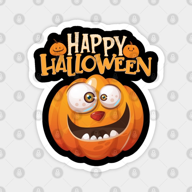 Happy Halloween Pumpkin Magnet by Charaf Eddine