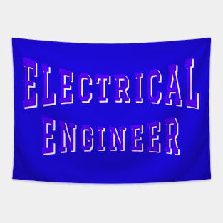 Electrical Engineer in Purple Color Text Tapestry