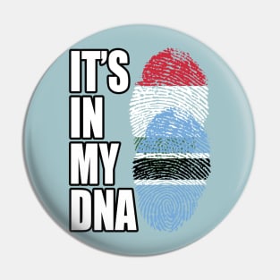 Hungarian And Botswanan Mix Heritage DNA Flag Pin