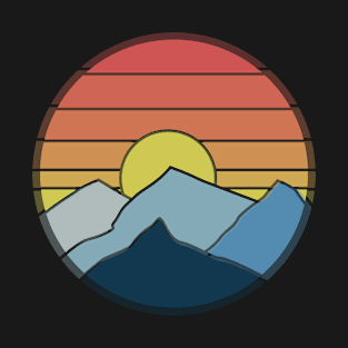 Mountain and Sun rise vector T-Shirt