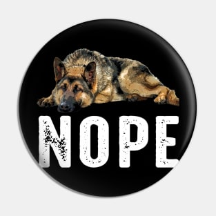 Shepherd Silhouettes Capture Nope with German Shepherd Tees Pin