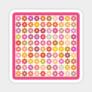 Multicolored floral pattern Magnet