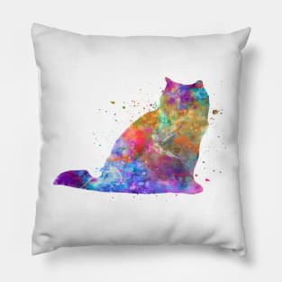 Himalayan cat in watercolor Pillow