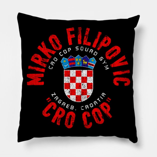 Mirko Cro Cop Filipovic Pillow by huckblade