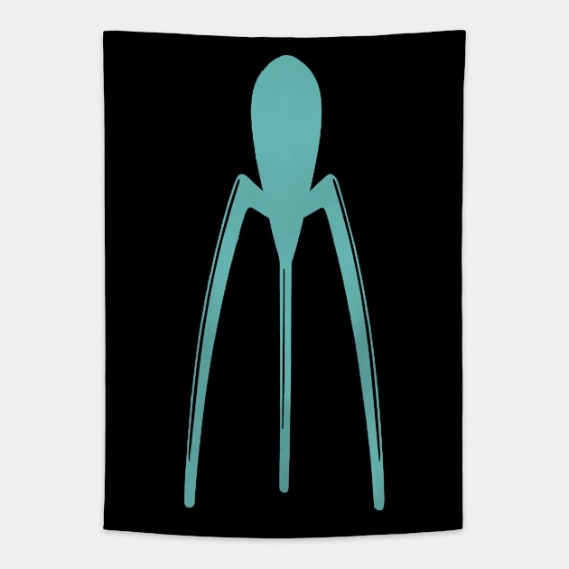 Philippe Starck Juicy Salif in Turquoise Silhouette - Product Design Tapestry by SLGA Designs