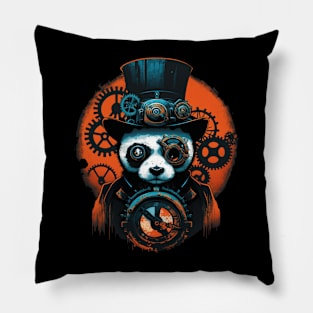 clockwork panda Pillow