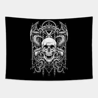 DRAGON SKULL Tapestry