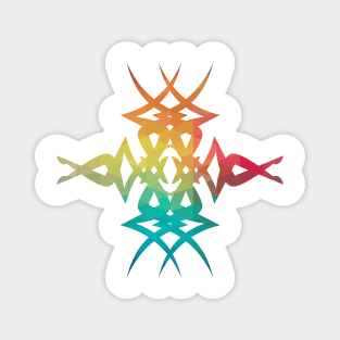 Rainbow geometric design 05 Magnet