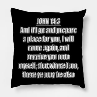 Bible Verse John 14:3 (KJV) Pillow