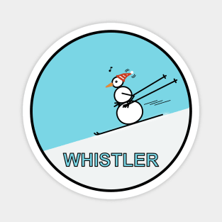 Frosty the Snowman skiing in Whistler. Magnet