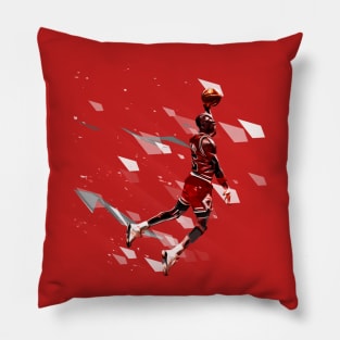 Micheal Jordan Abstract Poly Art Pillow