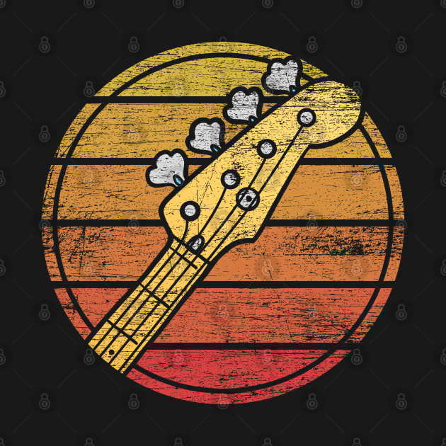 Disover Retro Bass Guitar Grunge - Bass Guitar - T-Shirt