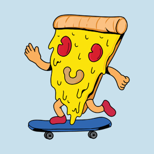 pizza riding skateboard T-Shirt