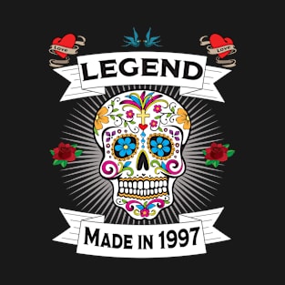 26th Birthday - Sugar Skull Legend Made In 1997 T-Shirt