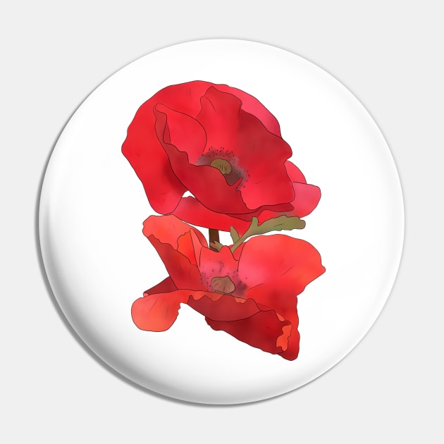 Mohn Pin by Blumchen