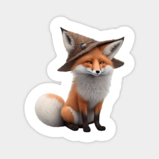 Cute Fox Witch Magnet