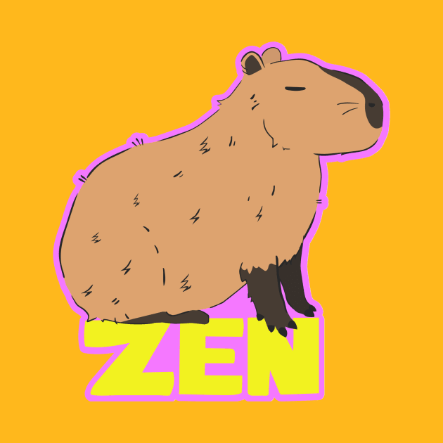 Zen Capybara by YipeeKaiYay